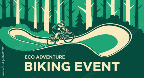 Eco-Friendly Mountain Biking Event Amidst The Green Forest With Thrilling Trails