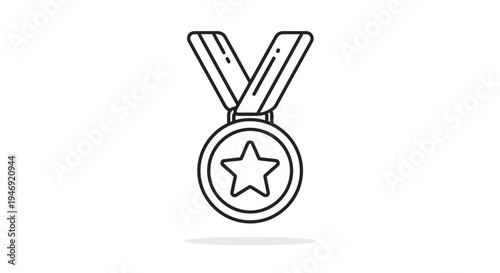 Star Medal Icon Award Symbol.