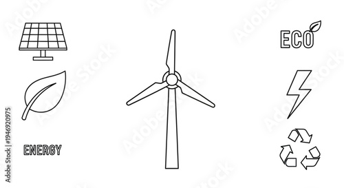 Wind Turbine Renewable Energy Source.