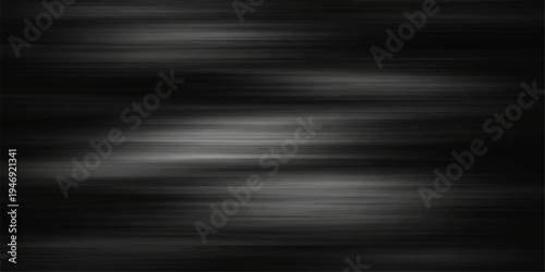 A dark brushed metal texture background features a sleek black metallic surface with silver gray stainless steel lines and a shiny aluminum plate pattern for a modern industrial backdrop design