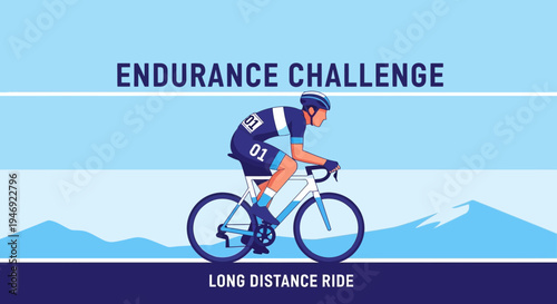 Endurance Cycling Competition: A Long Distance Ride Depicting Determination and Athleticism