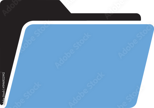 Folder icon. file storage, directory, document organizer silhouette