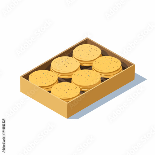 Assortment of freshly baked golden flatbreads in a rustic wooden crate, ready for a delicious meal