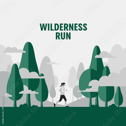 Energetic Female Trail Runner Navigating Forested Terrain in Pursuit of Endurance