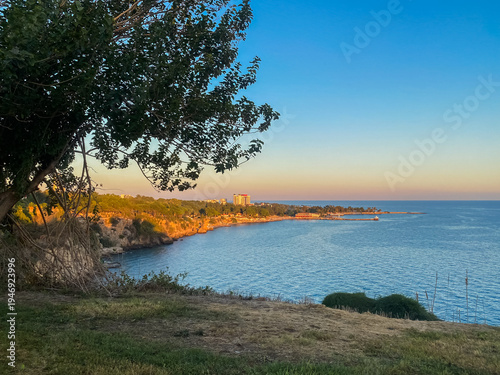 Wallpaper Mural Beautiful view of the Mediterranean Sea and the coast of Antalya in Turkey at sunset Torontodigital.ca