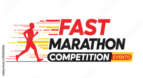 Energetic Marathon Competition Design Demonstrating Speed and Endurance for Athletes to Compete
