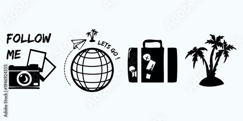 Travel and photography icons