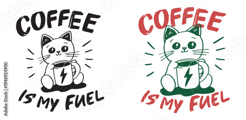 Fancy hand drawn doodle lettering quote about coffee lover. Lettering for t-shirt design, mug print, bag print, clothes fashion. 100% hand drawn vector image.