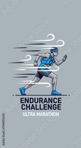 Energetic Runner Embarking On An Endurance Challenge During An Ultra Marathon Event