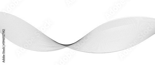 Abstract Vector Composition of Wave Lines on Transparent Background – Ideal for High-Tech Communication Designs, Big Data Reports, Research Presentations, and Business Technology Collateral