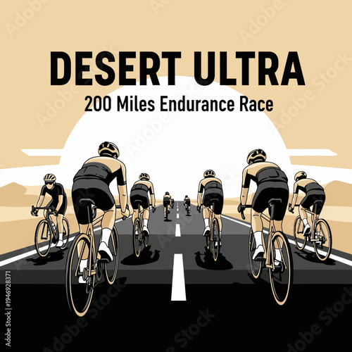 Epic Desert Ultra Race Featuring Cyclists, Endurance, Challenge, and Harsh Terrain for Success