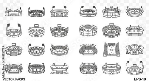 Collection of Futuristic Vehicle Front Designs in Vector Format.