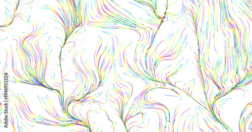 Abstract colorful lines flo...