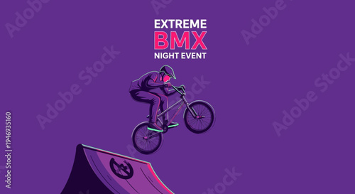 Extreme BMX Night Event: A Thrilling Display Of Urban Bicycle Stunts Under The Lights
