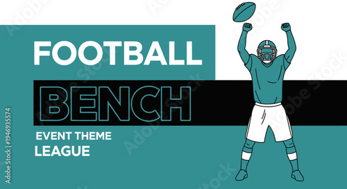 Football Player in Action, Catching the Ball and Celebrating Victory in the League