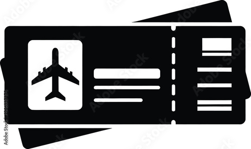Airplane boarding pass icon