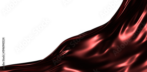Dramatic abstract of flowing red silk cloth. Luxurious fabric texture with folds and highlights, suitable for design and