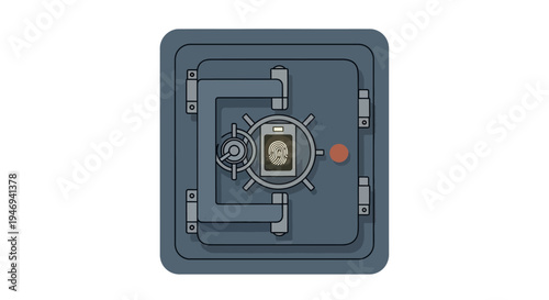 Secure metal safe deposit box.