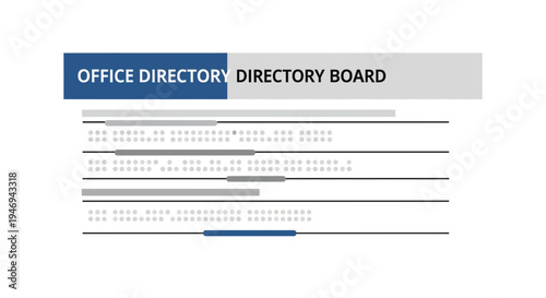 Office Directory Board Design Template Illustration For Company Office Building