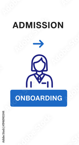 Onboarding Illustration: Entrance, Integration, and Welcoming an Individual into the Process