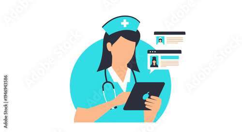 Online Healthcare Professional Utilizing Modern Technology for Patient Assessment and Diagnosis
