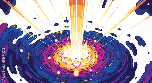 Vibrant Swirling Colors Explode in Art.