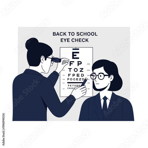 Optometrist Performs Eye Examination On Patient During Annual Back To School Vision Check