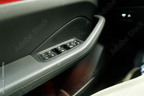 Close up of a luxury car in...