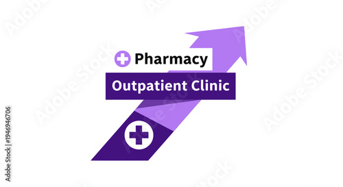 Outpatient Clinic And Pharmacy Medical Services With A Modern Geometric Visual