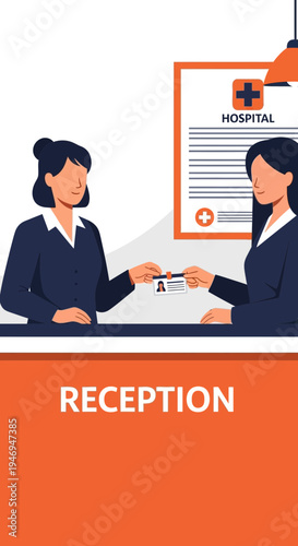 Patient Registration Process: Healthcare Receptionist and Patient Exchange Information, Health