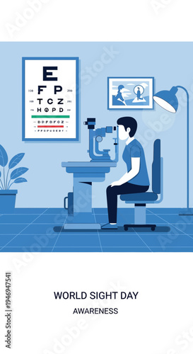 Patient Undergoing Eye Examination by Ophthalmologist in Modern Clinic for Visual Assessment