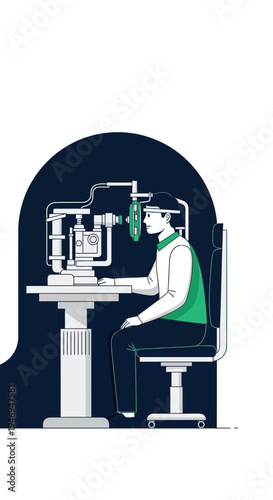 Patient Undergoes Comprehensive Ophthalmic Examination with Advanced Diagnostic Equipment Procedures