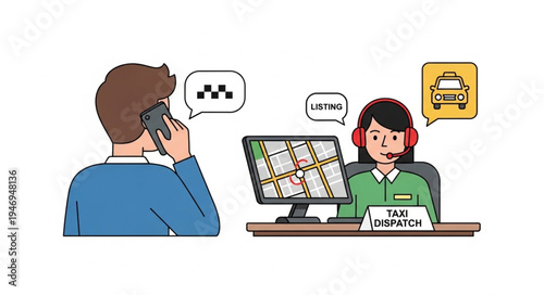 Man on phone with customer.