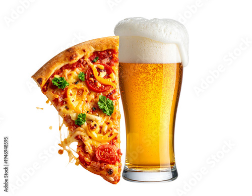 Untitled design - Firefly_Beer and Pizza Slice on Transparent Background