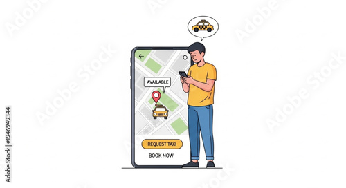 Man looking at phone screen.