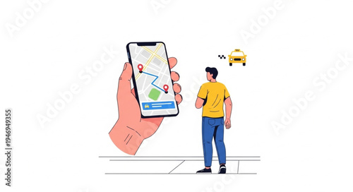 Man looking at phone screen.