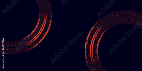 Tire tracks, motorbike wheel or car tread marks, grunge vector. Bicycle or motocross road rally tire tracks, speed motorbike racing rubber track pattern, traction tires in red.