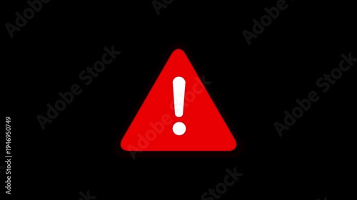 alert risk safety danger road warning sign sign symbol animated on background.
