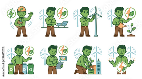 Green Energy Concept - Renewable Power & Sustainability