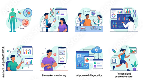 Healthcare Technology & Medical Research Icons