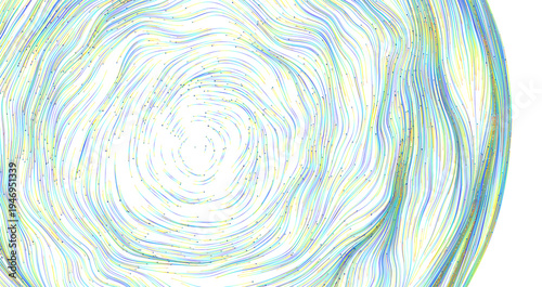 Dynamic abstract image featuring colorful swirling lines. Perfect for backgrounds and artistic designs. Evokes energy an