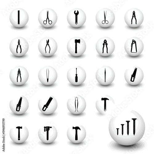 Collection of various arrow and directional symbol icons in monochrome design