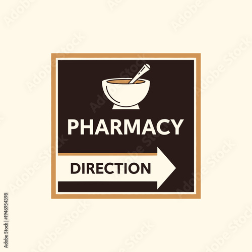 Pharmacy Sign Directing Customers: A Modern Design for Healthcare Facilities