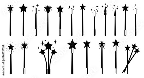 Magic Wands Collection: Sparkle, Stars, and Fantasy Icons