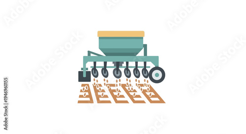 Agricultural Seeder Machine for Planting Seeds.