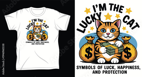 Cat Graphic vector art t-shirt design print