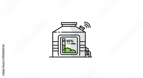 Battery with high charge level.