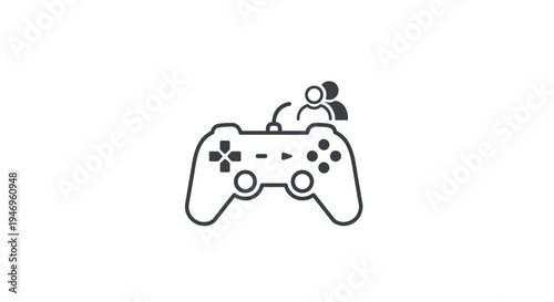 Black and white video game controller.