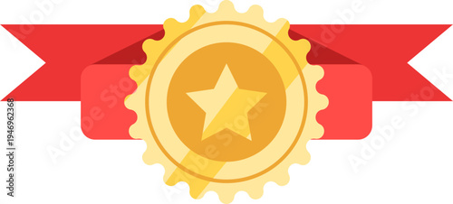 Winner Achievement Badge Illustration