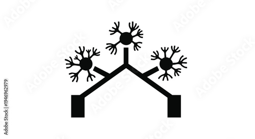 Neuron cell connections vector illustration
